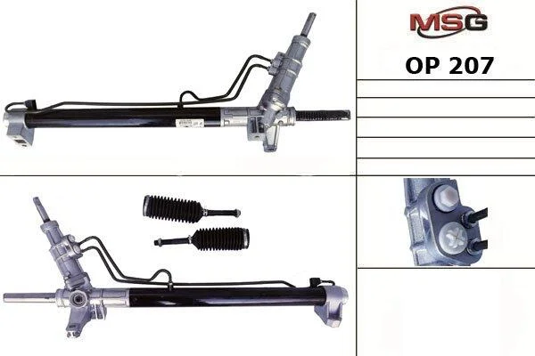 Рейка кермова з г/п Nissan Interstar 2002, OPEL Movano 1999, Renault Master 1998-2003, Renault Master, OPEL Movano, Nissan Interstar MSG OP207 (фото 1)