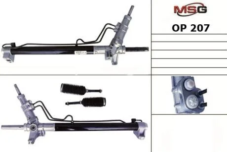 Рейка кермова з г/п Nissan Interstar 2002, OPEL Movano 1999, Renault Master 1998-2003, Renault Master, OPEL Movano, Nissan Interstar MSG OP207