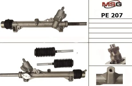 Рейка кермова з г/п Peugeot 405 1.4-1.9D 88-92 MSG PE207