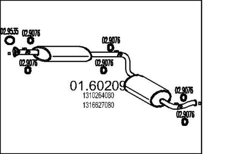 Глушник MTS 01.60209