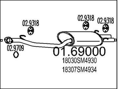 Глушник MTS 01.69000