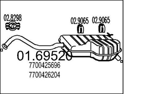 Глушник MTS 01.69520