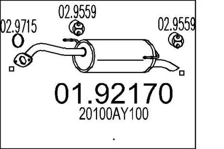 Глушник MTS 01.92170