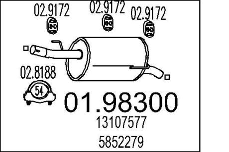 Глушник MTS 01.98300