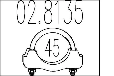 Хомут вихлопної системи MTS 02.8135
