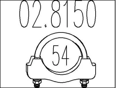 Хомут вихлопної системи MTS 02.8150