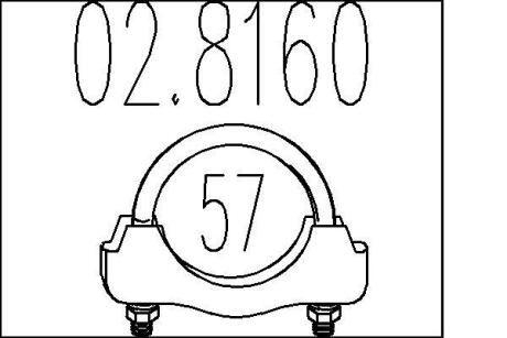 Хомут вихлопної системи MTS 02.8160