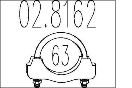 Хомут вихлопної системи MTS 02.8162