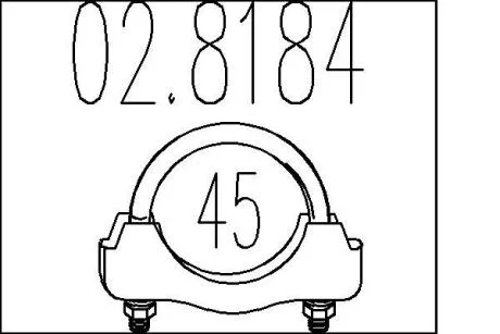 Хомут вихлопної системи MTS 02.8184