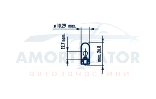 4000 Лампа WY5W 12V 5W W2,1X9,5D AMBER (блістер 2 шт.) NARVA 17169 (фото 1)