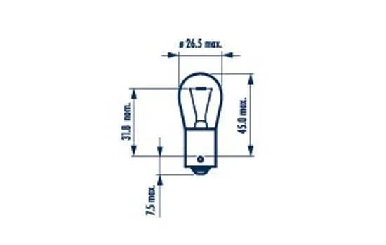 3000 Лампа P15W 24V 15W BA15s |LAMPS FOR INDICATORS, BREAK LIGHT| (10шт) HD NARVA 17421 (фото 1)