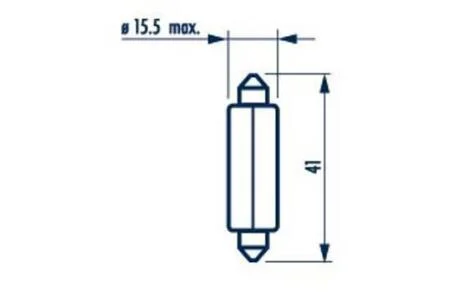 3000 Лампа C18W 24V 18W SV8,5 15x41 |FESTOON 41mm| (10шт) HD NARVA 17522