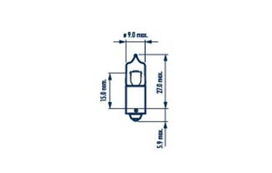 3000 Лампа H20W 12V 20W BA9s (10шт) HALOGEN MINIATURE NARVA 17835 (фото 1)