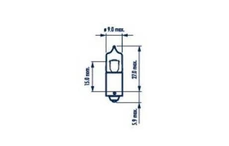 3000 Лампа H20W 12V 20W BA9s (10шт) HALOGEN MINIATURE NARVA 17835