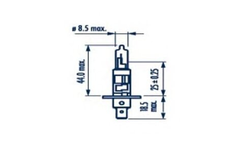 483204000 Лампа H1 12V 55W P14,5S (блістер 1 шт.) H1 12V NARVA 48320