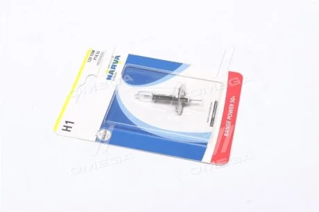 Лампа розжарювання H1 12V 55W P14,5S RANGE POWER +50 (Blister 1шт) (вир-во Narva) NARVA 48334B1