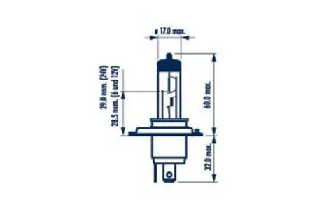 2100 Лампа H4 12V 60/55W P43t 12V (к-т 2 шт.) RANGE POWER BLUE+ (3700K) NARVA 48677