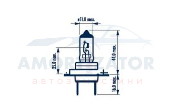 3000 Лампа H7 HEAVY DUTY 24V 70W PX26d HD NARVA 48729 (фото 1)