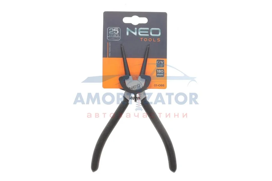 Щипці для стопорних кілець, 180 мм, для внутрішніх/прямі NEO TOOLS 01088 (фото 1)