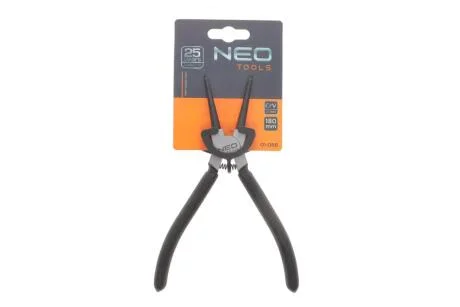 Щипці для стопорних кілець, 180 мм, для внутрішніх/прямі NEO TOOLS 01088