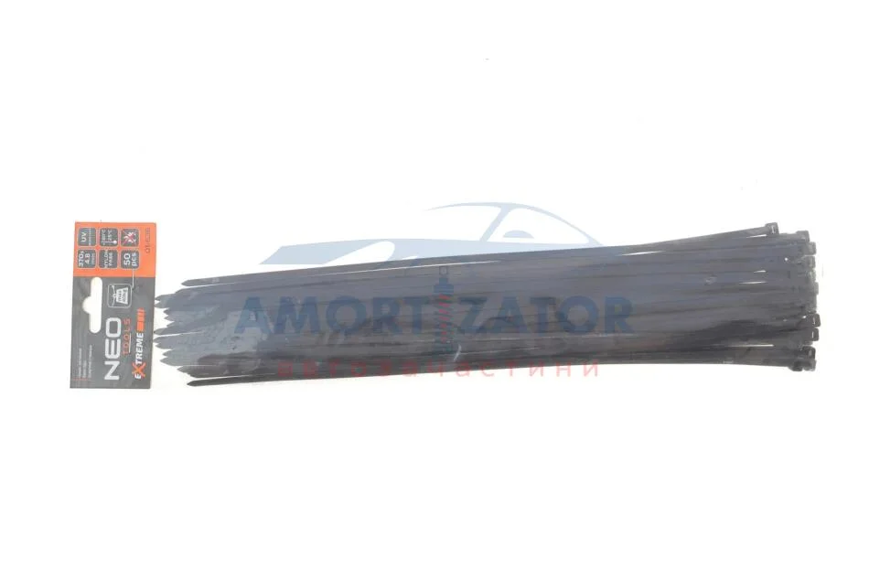 Стяжки кабельні EXTREME 4,8 × 370 мм, чорні, 50 шт. NEO TOOLS 01636 (фото 1)