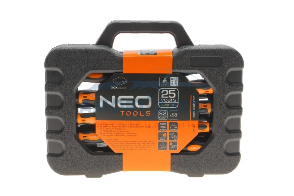 Викрутки та насадки, набір 58 шт. NEO TOOLS 04211 (фото 1)