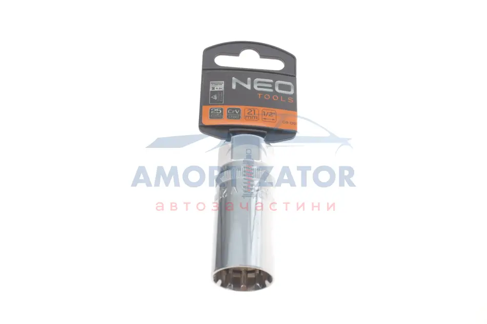 Головка змінна свічкова 1/2", 21 мм NEO TOOLS 08091 (фото 1)
