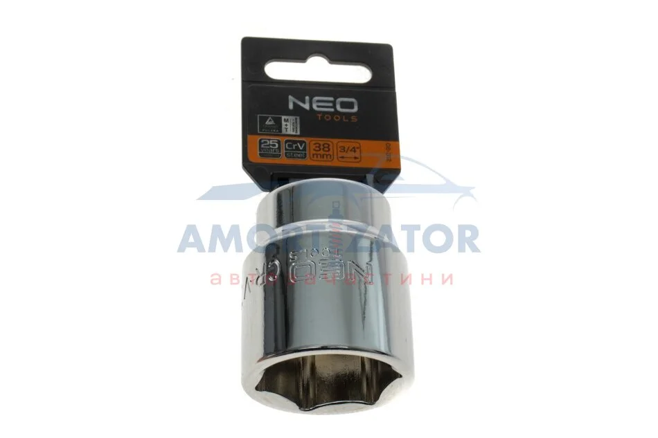 Головка змінна 6-гранна довга 3/4" 38 мм NEO TOOLS 08312 (фото 1)