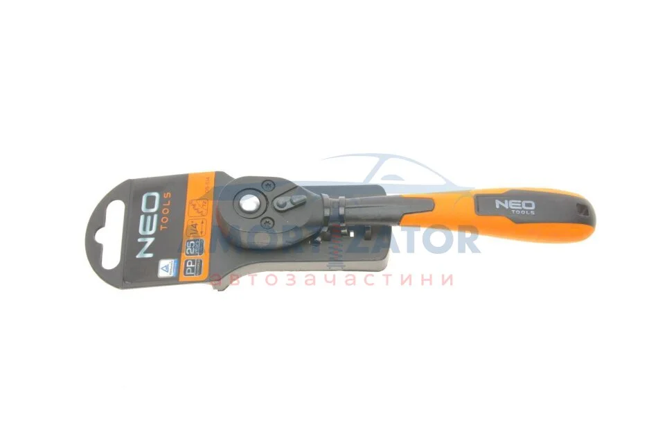 Ключ-тріскачка, вигнутий 1/4", 150 мм NEO TOOLS 08514 (фото 1)
