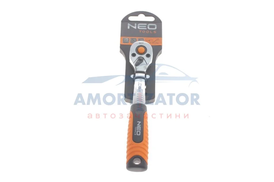 Ключ тріскоточний 1/4", 90 зубів 155 NEO TOOLS 08530 (фото 1)