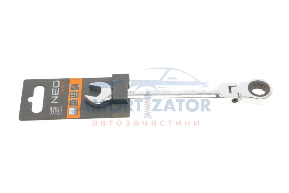 Ключ комбінований з тріскачкою, 13 x 185 мм NEO TOOLS 09055 (фото 1)