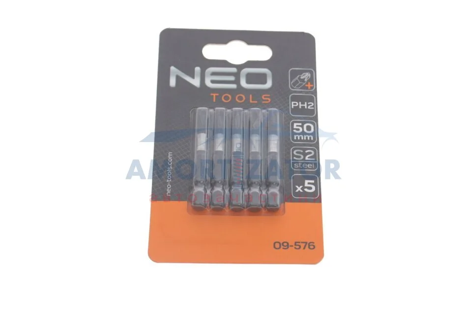 Біти ударні S2, 50 мм, PH2 - 5 шт. NEO TOOLS 09576 (фото 1)