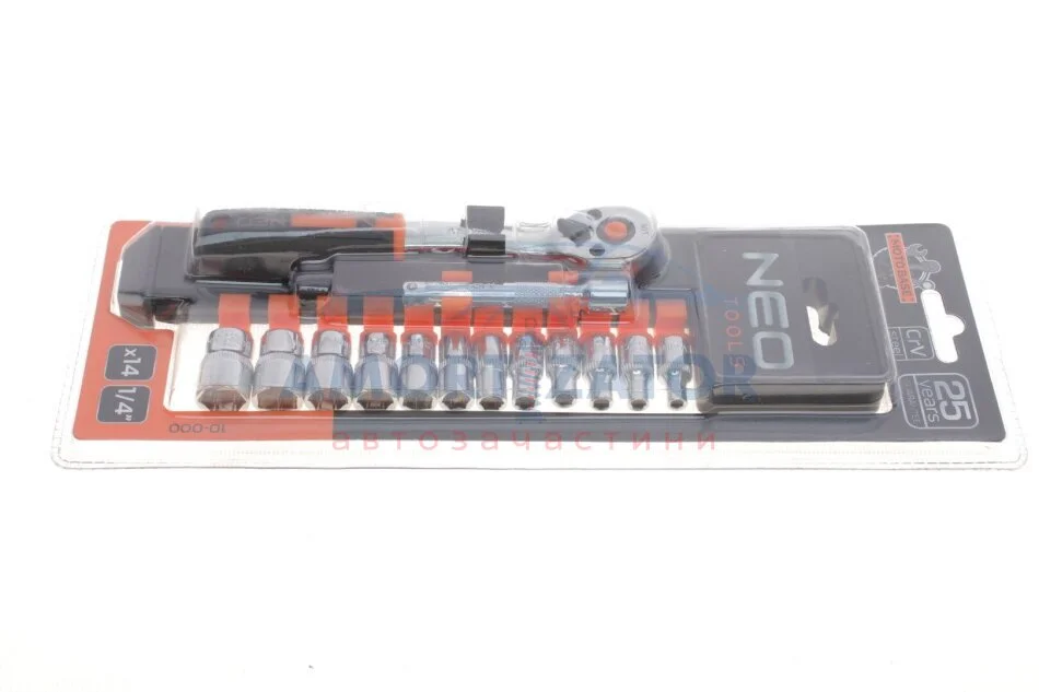 Набір змінних головок 1/4", 14 шт. NEO TOOLS 10000 (фото 1)