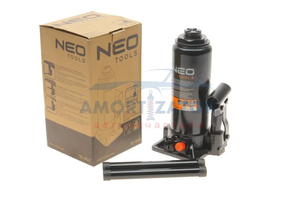 Домкрат гідравлічний пляшковий, 5 т, 215-413 мм NEO TOOLS 10452 (фото 1)
