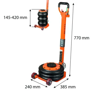 Домкрат пневматичний 3T, висота 145-420 мм NEO TOOLS 11737