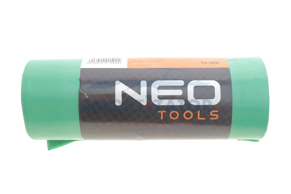 Мішки для сміття 120 л, зелені зі стрічкою, 40 мкм, 10 шт. NEO TOOLS 15991 (фото 1)