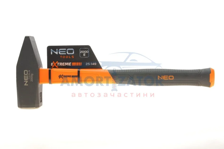 Молоток столярний 2000 г, рукоятка зі скловолокна NEO TOOLS 25149 (фото 1)