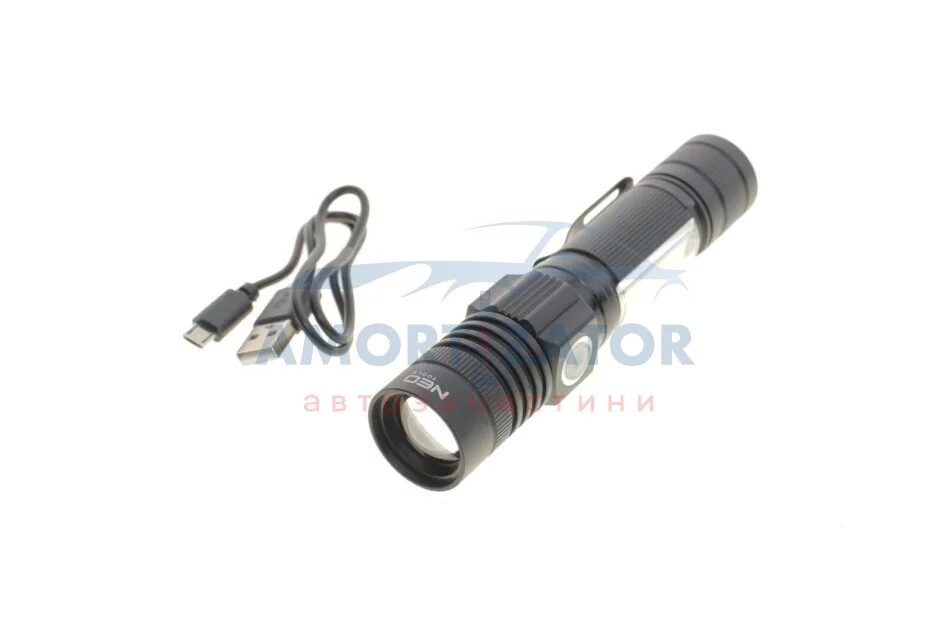 Ліхтар акумуляторний, алюмінієвий корпус 800lm 2в1 CREE T6 LED NEO TOOLS 99033 (фото 1)