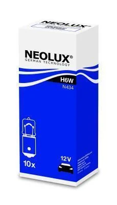 Лампа допоміжн. освітлення H6W 12V 6W BAX9s (вир-во Neolux) NEOLUX® N434 (фото 1)