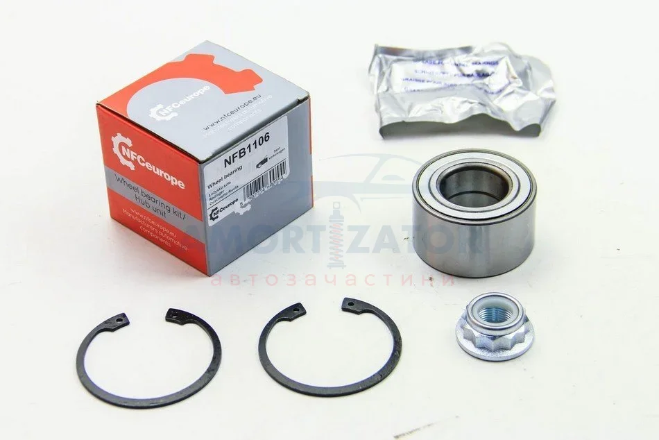 Підшипник ступиці перед (L/R) VW Golf II 83-92/Jetta II 84-92/Polo III 92-01 (35x66x37) NFC EUROPE NFB1106 (фото 1)