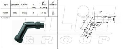 Кришка свічки запалювання NGK VD05F