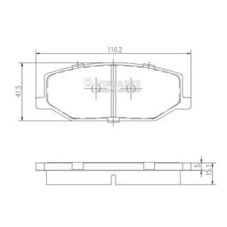 Гальмівні колодки NIPPARTS J3608003