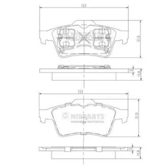Гальмівні колодки NIPPARTS J3611045