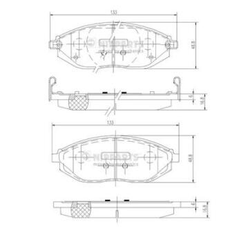 Гальмівні колодки NIPPARTS N3600916