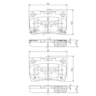 Гальмівні колодки NIPPARTS N3612041