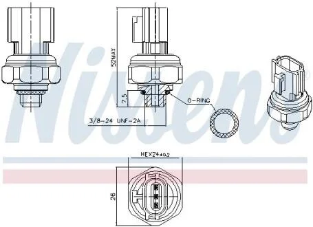 Датчик тиску хладогенту NISSENS 301077