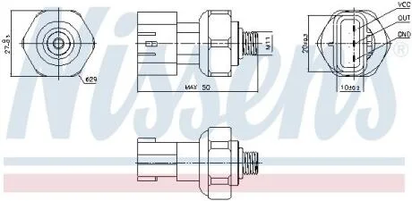 Датчик тиску хладогенту NISSENS 301090