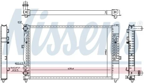 Радіатор охолодження A6/Passat/Superb (+/-AC) NISSENS 60491