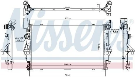 Радіатор охолоджування NISSENS 606022