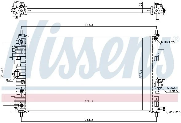 Радіатор охолодження двигуна First Fit NISSENS 606049 (фото 1)